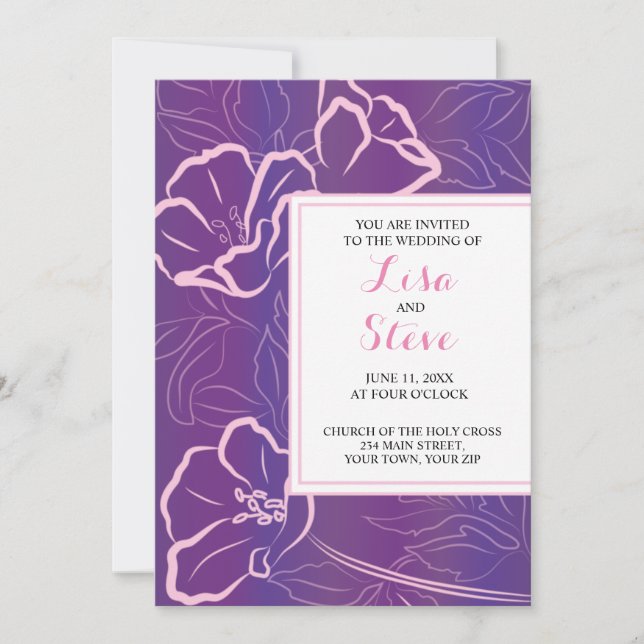 Tropical Island Destinatin Beach Invitation (Front)