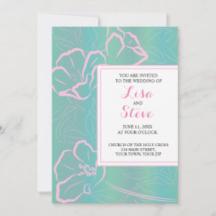 Tropical Island Destination Beach Wedding Invitation