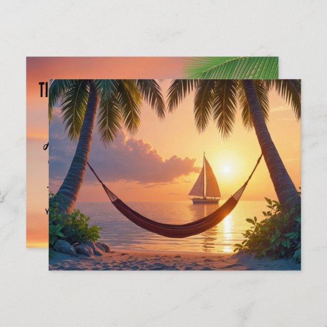 Tropical Island Destination Postcard (Front/Back)