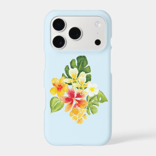 Tropical island floral watercolor