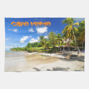 Tropical island in Cape Verde Tea Towel
