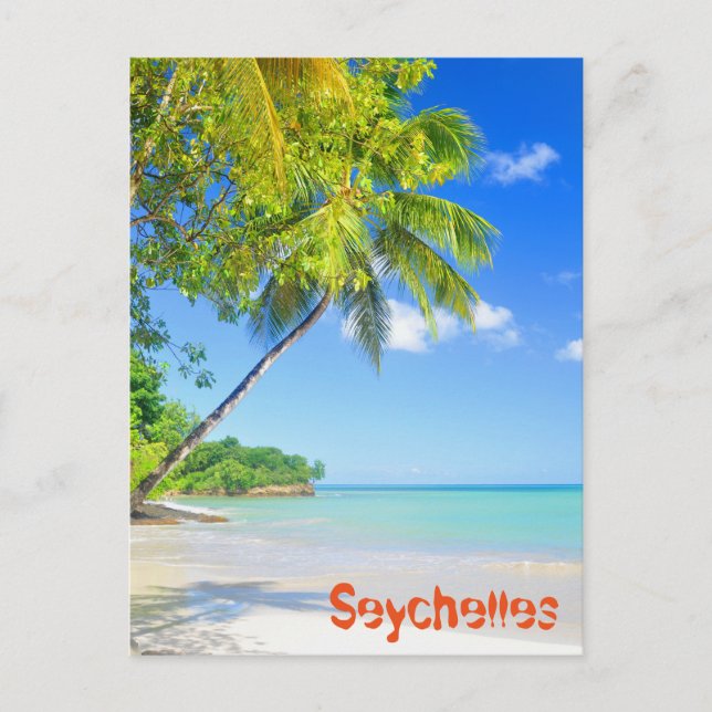 Tropical island in Seychelles Postcard (Front)