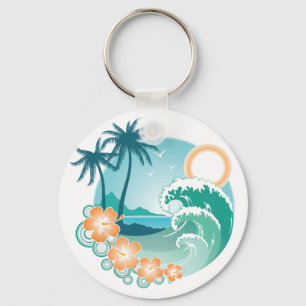 Tropical Island Key Ring