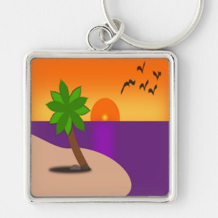 TROPICAL ISLAND KEY RING