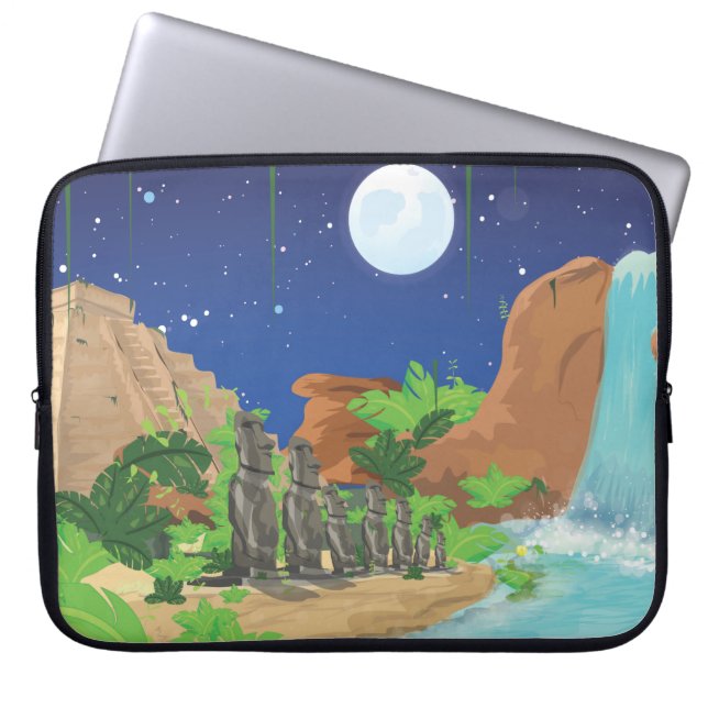 Tropical island laptop sleeve (Front)