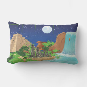 Tropical island lumbar cushion