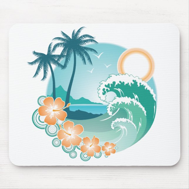 Tropical Island Mouse Pad (Front)
