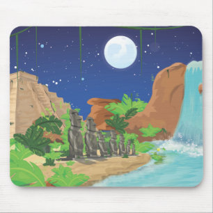 Tropical island mouse pad