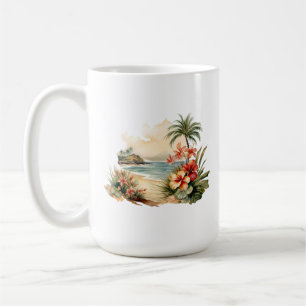 tropical island mug