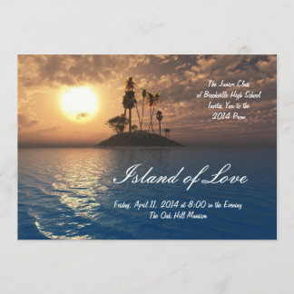 Tropical Island Palm Prom Invitation