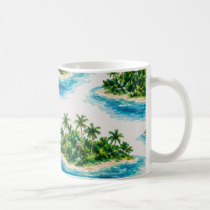 Tropical Island Palm Tree Coffee Mug