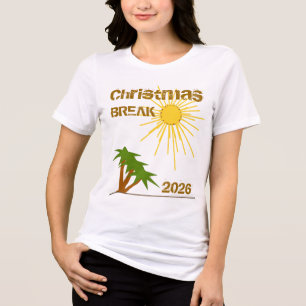 Tropical Island Palm Tree Spring Break  Tri-Blend Shirt