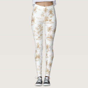 Tropical Island Palm Trees Leggings