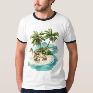 Tropical Island Paradise Graphic T-Shirt – Relaxin