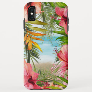 Tropical Island Paradise Hibiscus Flowers Case-Mate iPhone Case