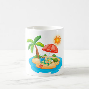 Tropical Island Picnic Coffee Mug