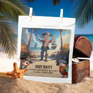 Tropical Island Pirate Boy Birthday Party Favour Bags