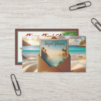 Tropical Island Postcard In Envelope