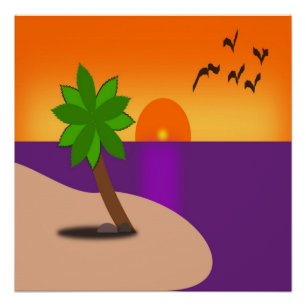 TROPICAL ISLAND POSTER