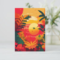Tropical Island Reggae Sunset