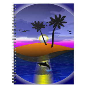 TROPICAL ISLAND SPIRAL NOTEBOOK