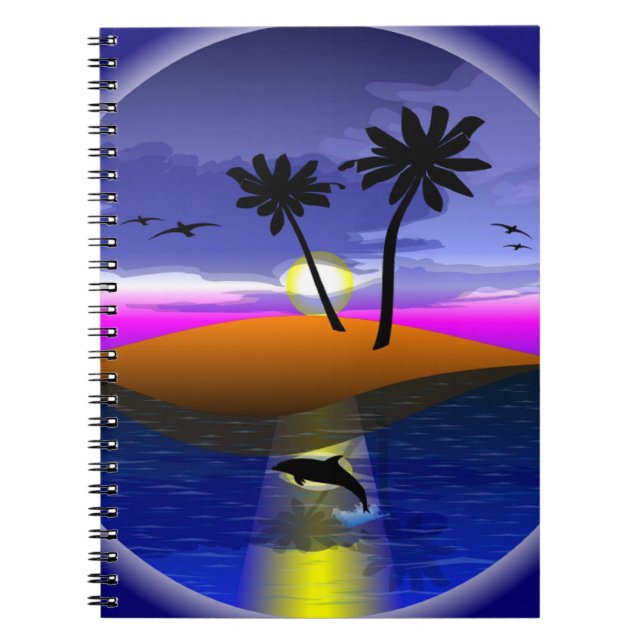 TROPICAL ISLAND SPIRAL NOTEBOOK (Front)