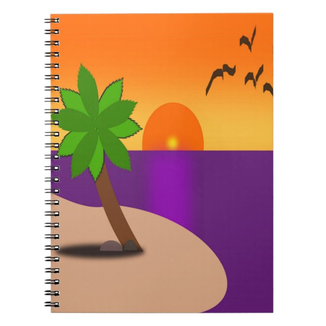 TROPICAL ISLAND SPIRAL NOTEBOOK (Front)