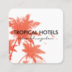Tropical Island Square Business Card