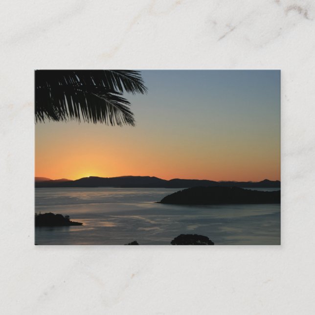 Tropical Island Sunset - Gift Certificate (Front)