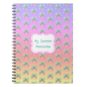 Tropical Island Sunset Palm Tree Notebook