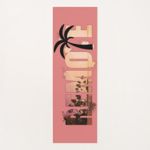 Tropical Island Sunset Palm Trees Yoga Mat