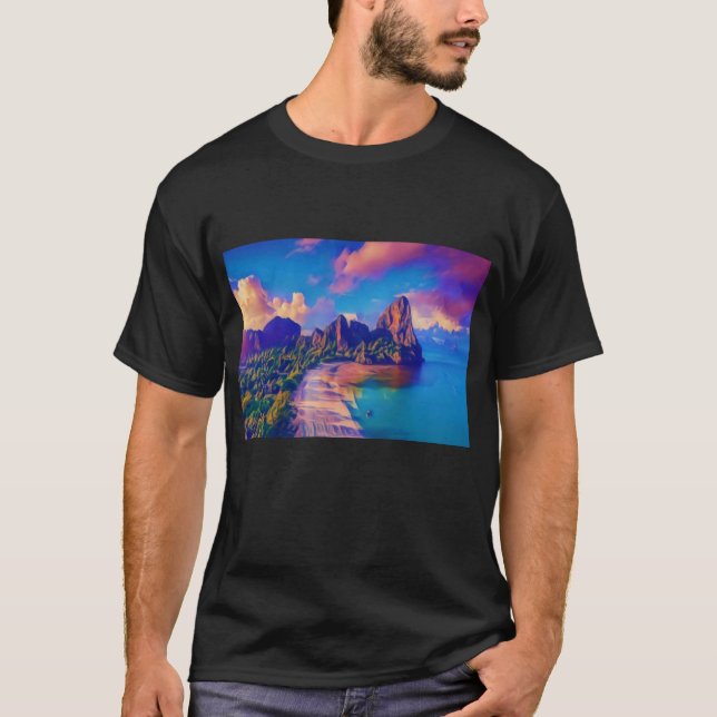Tropical island T-Shirt (Front)