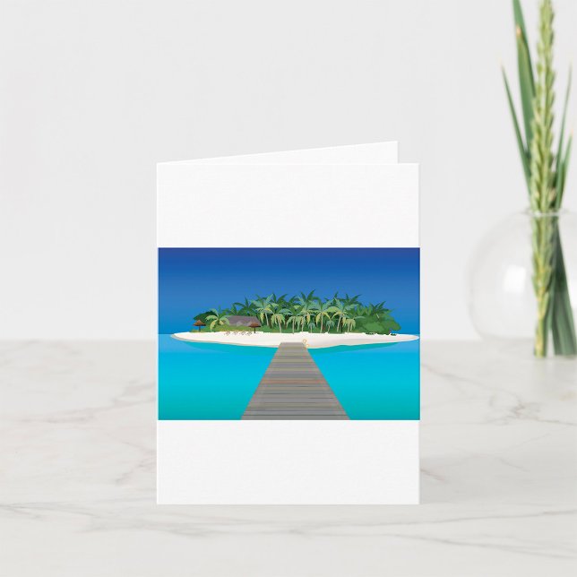 Tropical Island Vacation Card (Creator Uploaded)