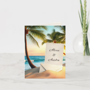 Tropical Island Wedding Invite