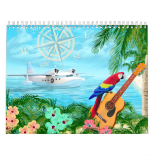 Tropical Islands Beach Calendar