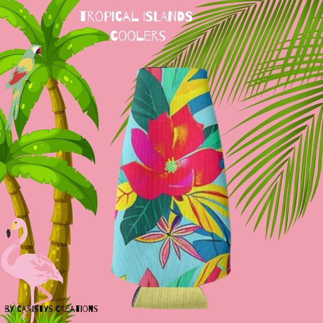 Tropical Islands Colourful Flowers Cooler (Creator Uploaded)