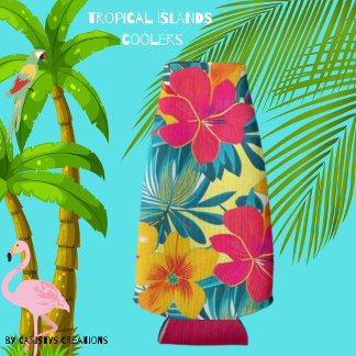 Tropical Islands Colourful Flowers Cooler