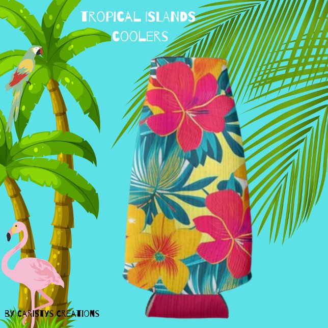 Tropical Islands Colourful Flowers Cooler (Creator Uploaded)