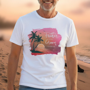 Tropical Isle Father of the Groom Pink ID581 T-Shirt