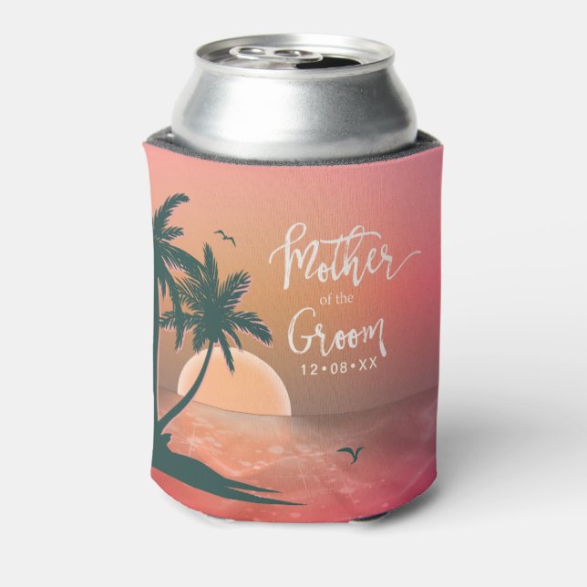 Tropical Isle Mother of the Groom Pink ID581 Can Cooler (Can Back)