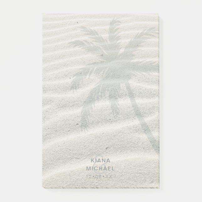 Tropical Isle Palm Tree and Sand ID581 Post-it Notes (Front)
