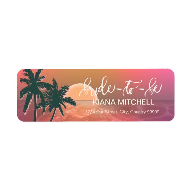 Tropical Isle Sunrise Bride-to-Be Pink ID581 (Front)