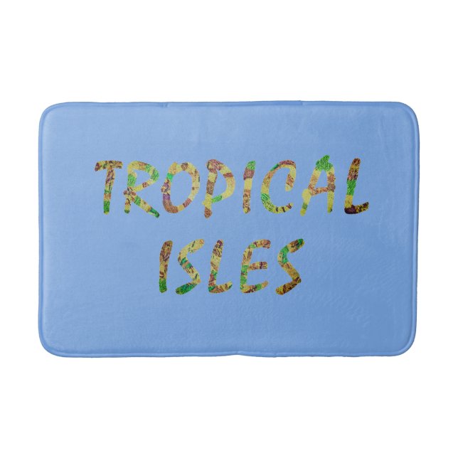 Tropical Isles- Brwn Bath Mat (Front)