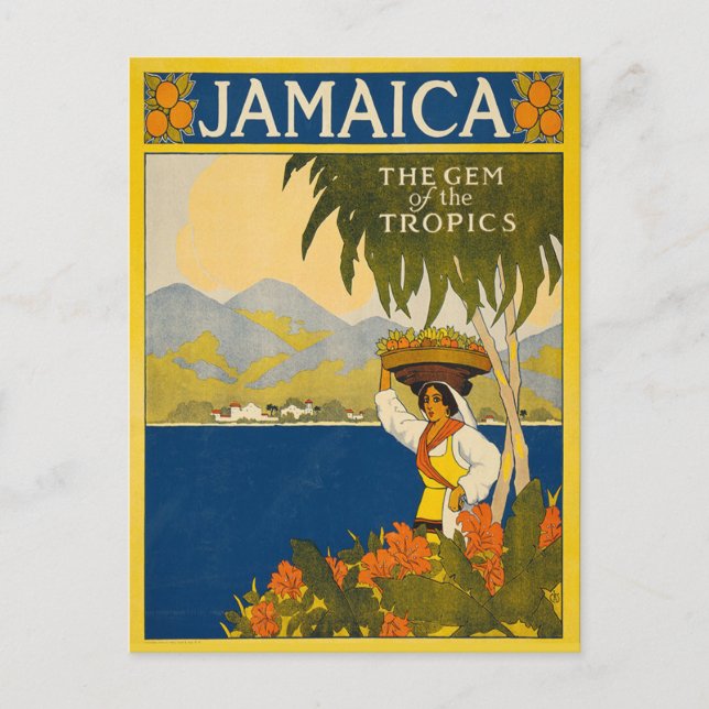 Tropical Jamaica Vintage Postcard (Front)