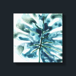 Tropical Jewel Palm 2 Canvas Print<br><div class="desc">Tropical Jewel VIII by June Erica Vess. This tropical palm leaf has been created using beautiful, rich jewel tones in a watercolor style. | 164744D</div>