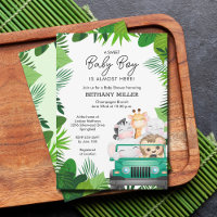 Tropical Jungle Animal Safari Boy Baby Shower