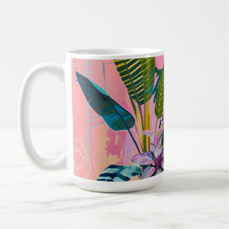 Tropical Jungle Art Print – Vibrant Botanical Coffee Mug