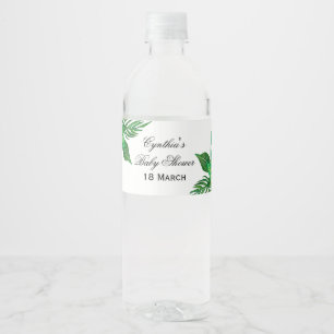 Tropical Jungle Baby Shower Water Bottle Wrapper Label