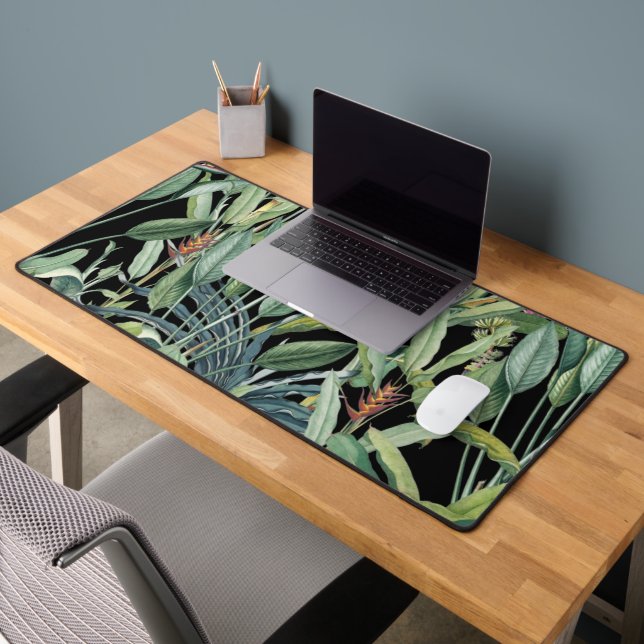 Tropical Jungle Banana Tree Strelitzia Desk Mat (Office 2)