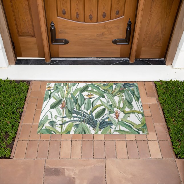 Tropical Jungle Banana Tree Strelitzia Doormat (Outdoor)